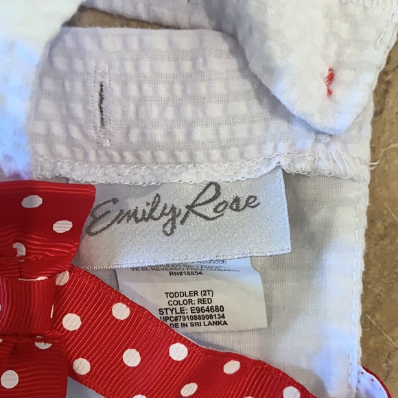 Emily Rose red/white/blue dress size 2t - Picture 3 of 3